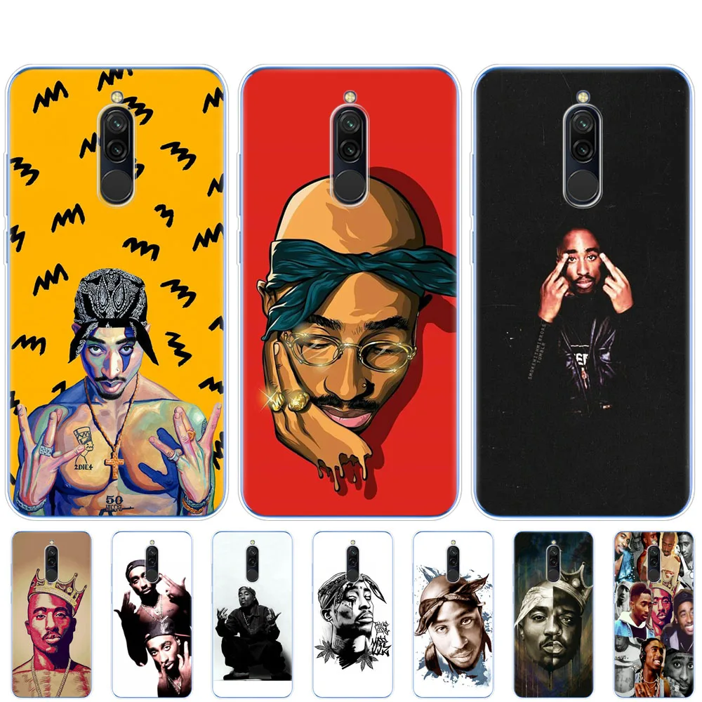 Custodia In Silicone Per Redmi 8A 8 Custodia Redmi Note 8 9 Pro 8T 9S Xiaomi Mi Note 10 Pro 9 Lite Poco F2 Pro Custodia 2Pac Tupac Shakur