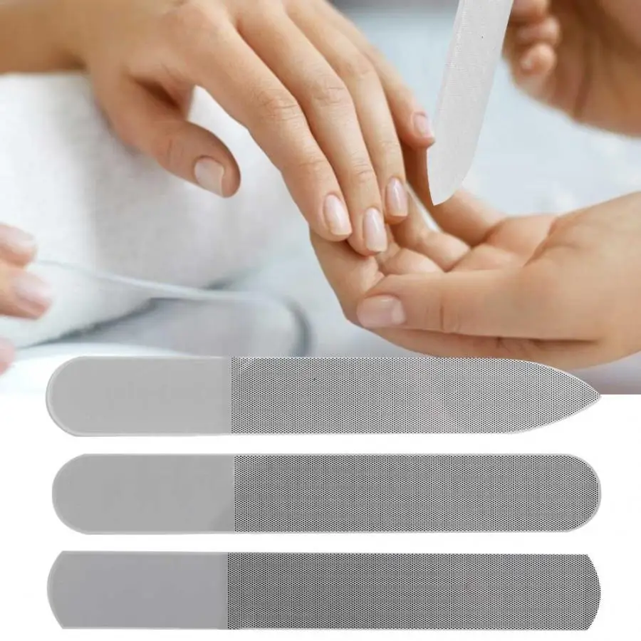 

3pcs Nail File Nano Glass Nail Buffer Sanding Buffing Polishing Strip Manicure Tool For Manicure Nail Files for Pragnent Women