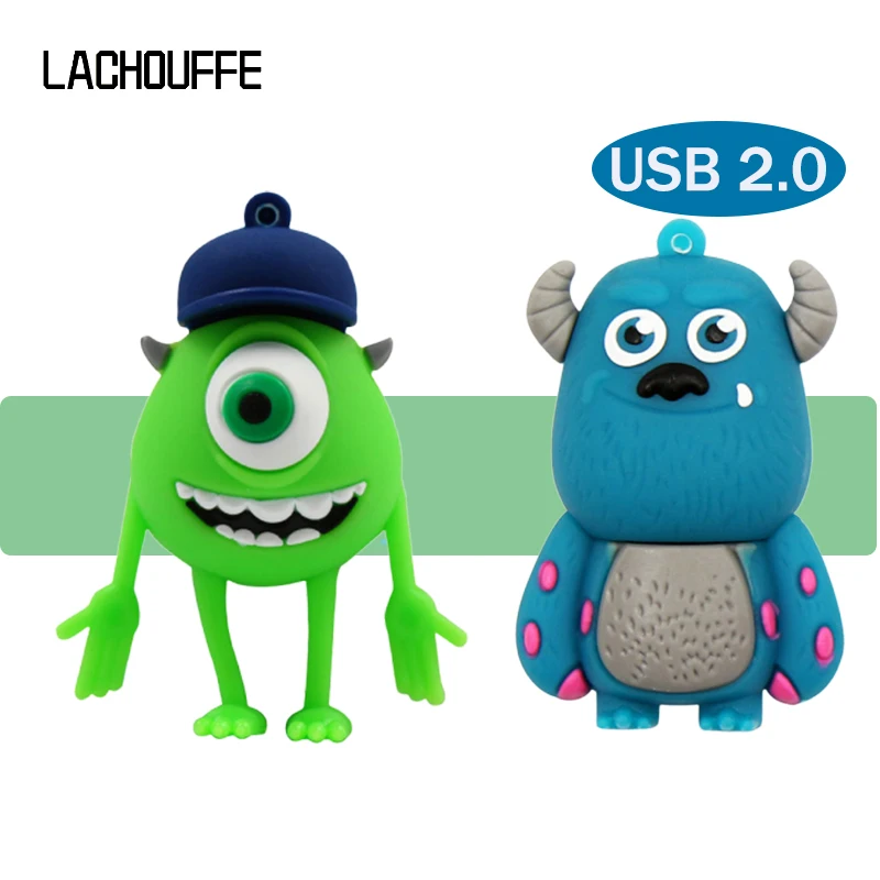 Мультяшный монстр, usb флеш-накопитель, флешка, 4 ГБ, 8 ГБ, 16 ГБ, 32 ГБ, usb флеш-карта, высокоскоростная usb флешка, 128 ГБ, 64 ГБ, флешка
