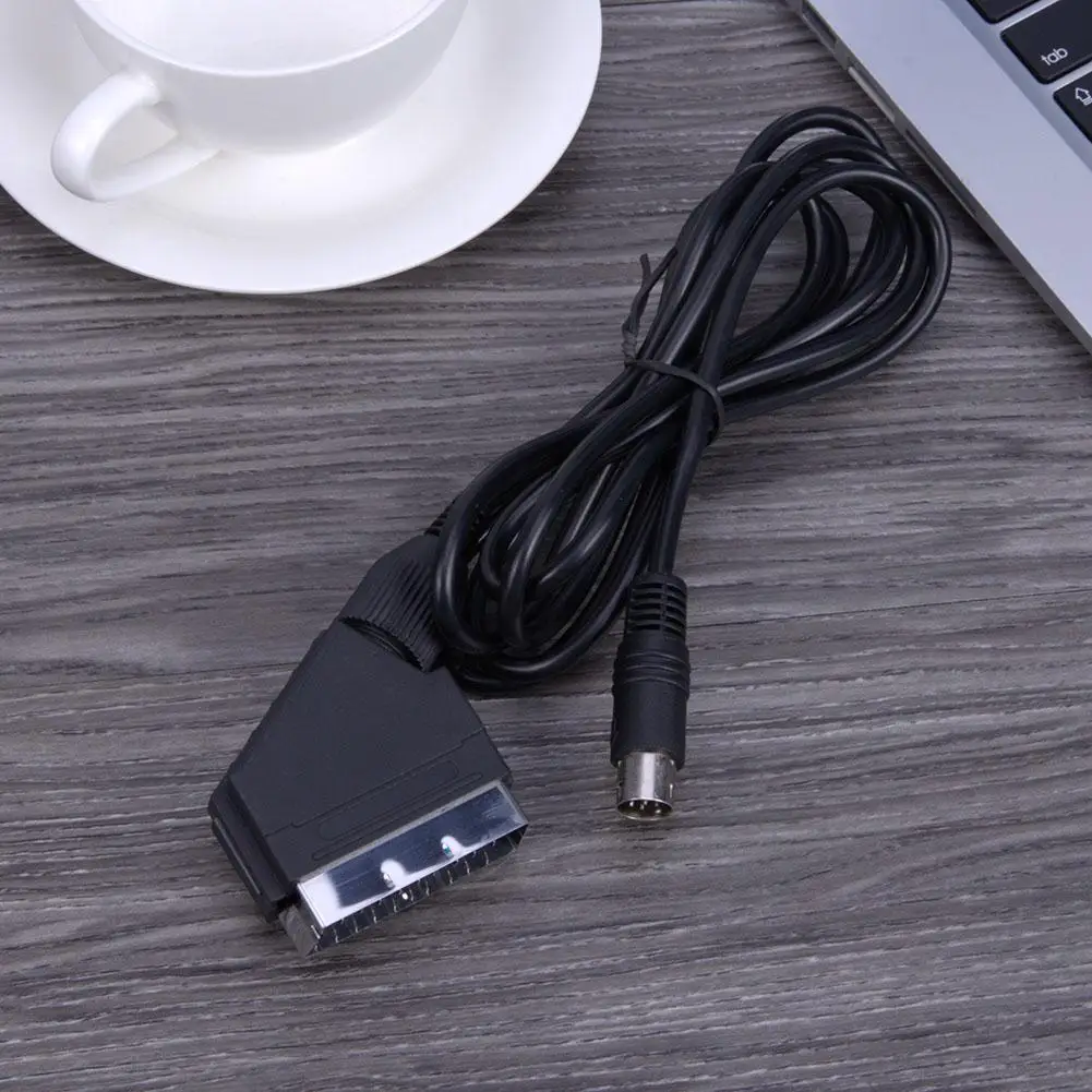 Черный 1 8 м RGB/RGBS SCART OFC адаптер кабель для игровой консоли SEGA MD2 RGB Scart 9 pin V Pin /C