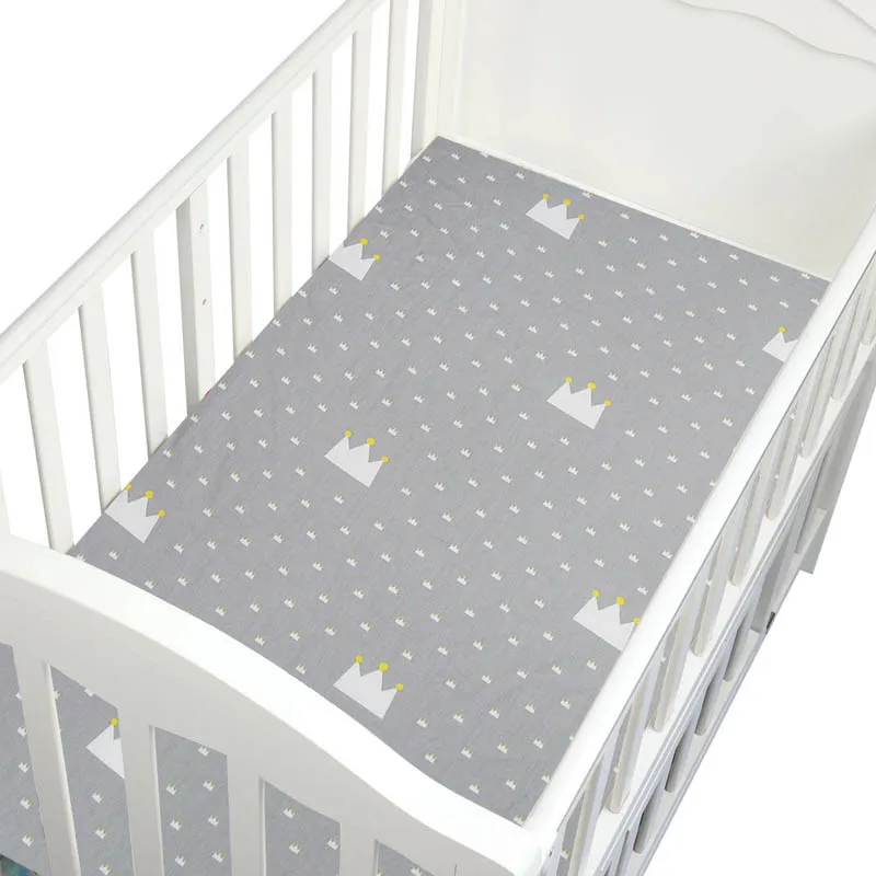 Простыня детского размера для новорожденных хлопок Мягкая кроватка простыня для детей Защитный чехол для матраса малыша постельных принадлежностей 130x70 см