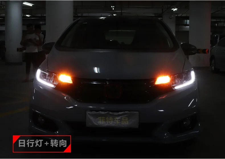 АКД Автомобиль Стайлинг фара для Honda Fit фары- Джаз светодиодный фары DRL Ангел глаз Hid биксенон авто аксессуары