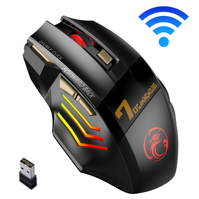 mini computer mouse Wireless Gaming Mouse Wireless Mouse Rechargeable Computer Mouse Gamer Ergonomic Mause Silent USB 7 Button RGB Mice For PC Game best computer mice Mice