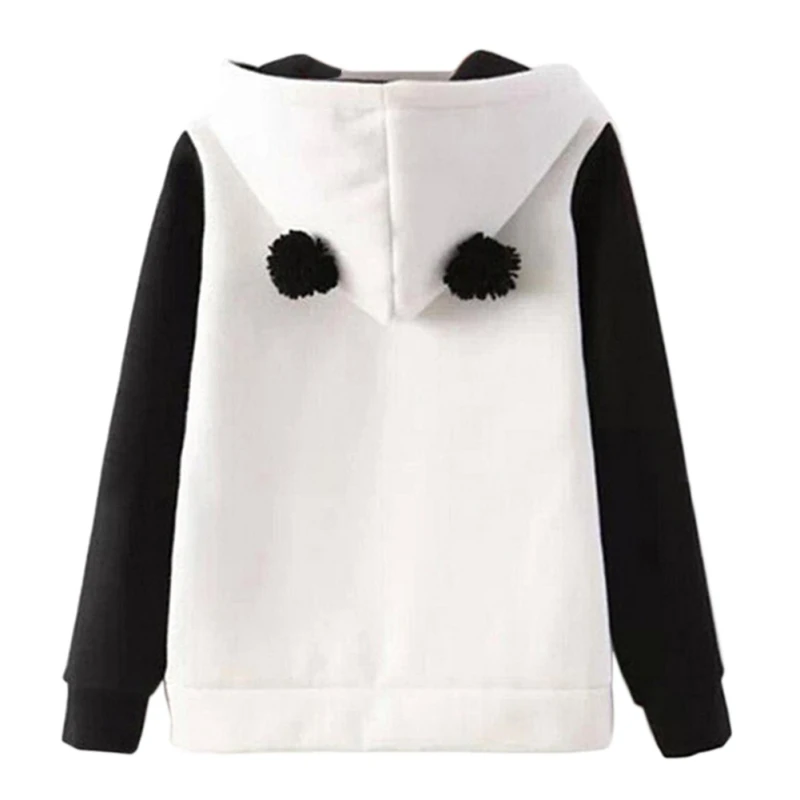  Eu Hippie Style Kawai Hoodies Panda Cartoon Printed Sweatshirts For Women With Ears Hoody Casual Cu