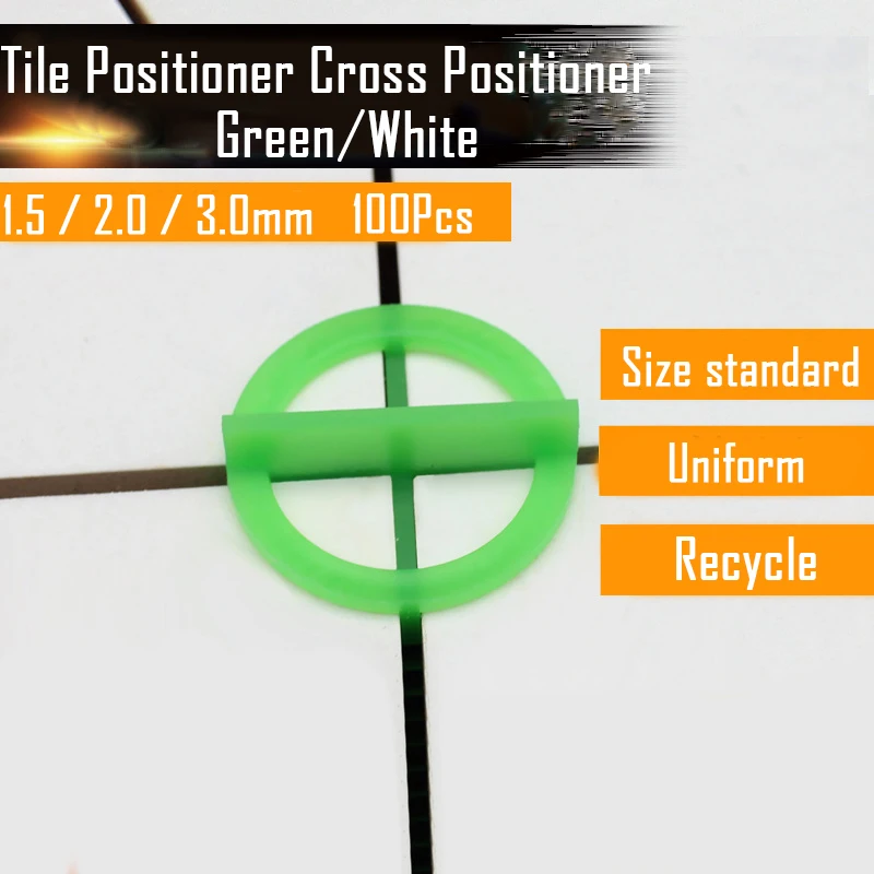 100pcs Green Cross Tile Leveling Recyclable Plastic System Base Spacer | Инструменты