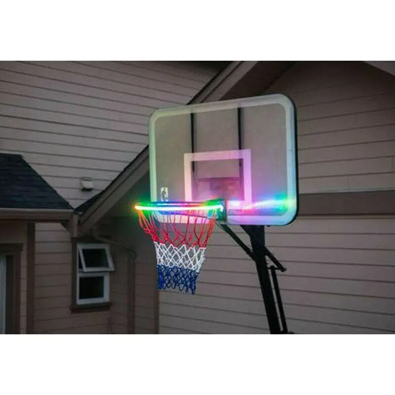 Светодиодный баскетбольное кольцо Солнечный свет баскетбольный обруч датчик-активированный Светодиодный свет солнечной полосы-8 режимов вспышки Shoot Hoops в ночное Баскетбол
