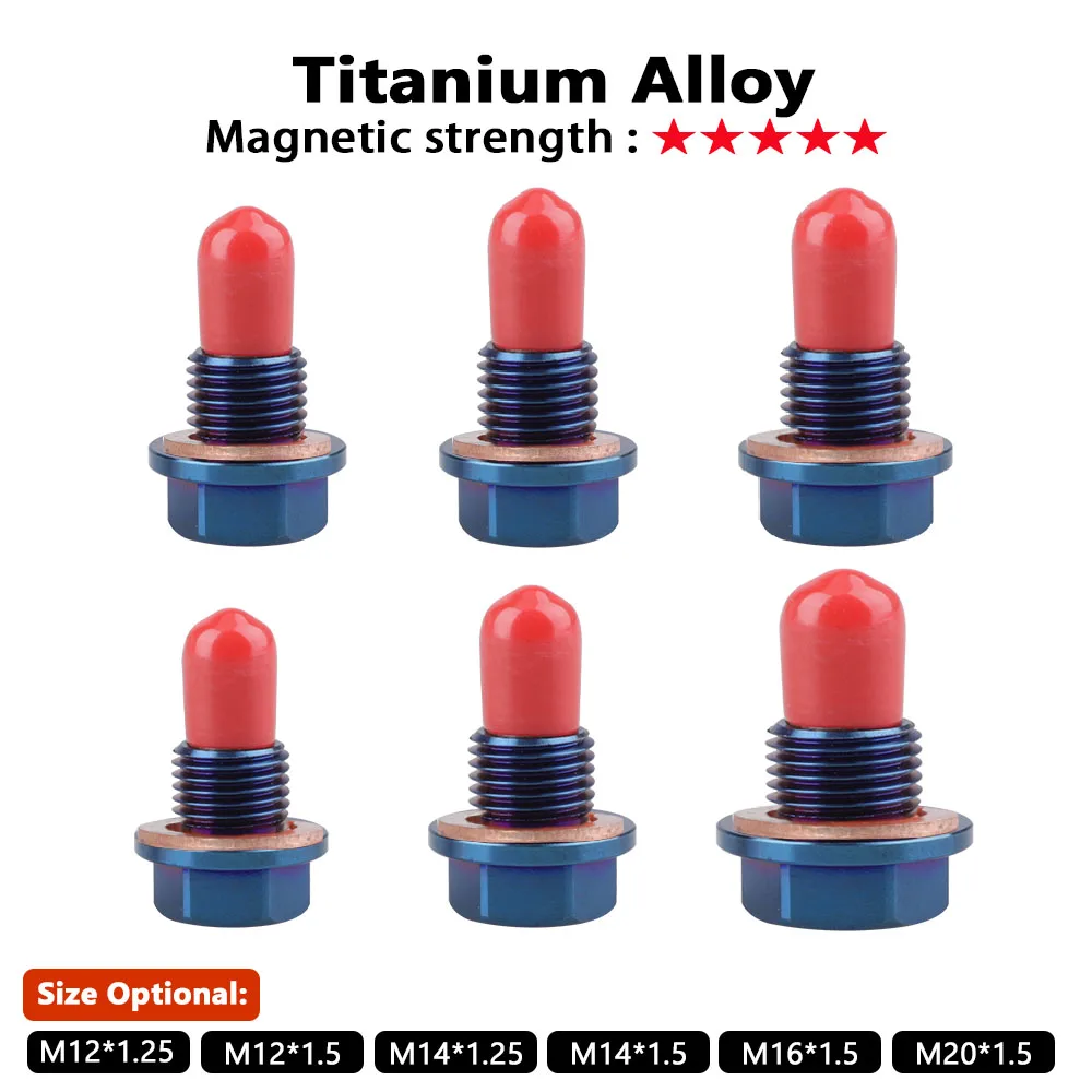Titanium Alloy M12 M14*1.5MM Engine Dress Up Magnetic Oil Drain Plug Package Oil Sump Drain Plug Nut For Honda Mitsubishi