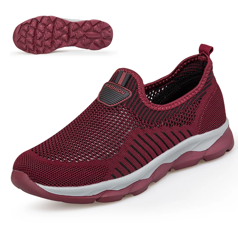 Women's Sports Shoes, Casual Shoes, Comfortable Mesh Lace, Short and Fat Women's Vulcanized Shoes, Mom and Dad's Shoes