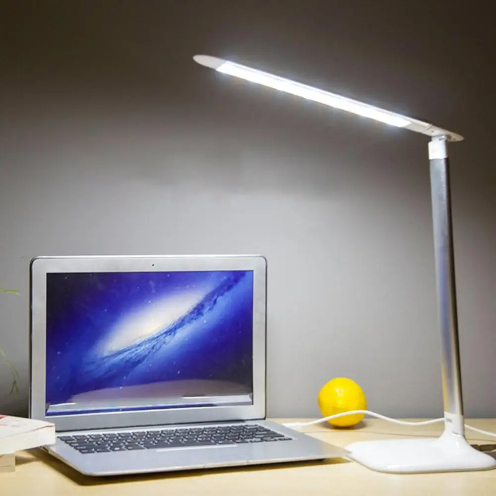 USB Eyes Protection Light Table Lamp Five-Level Dimmable Foldable Touch Sensor Control Table LED Desk Lamp