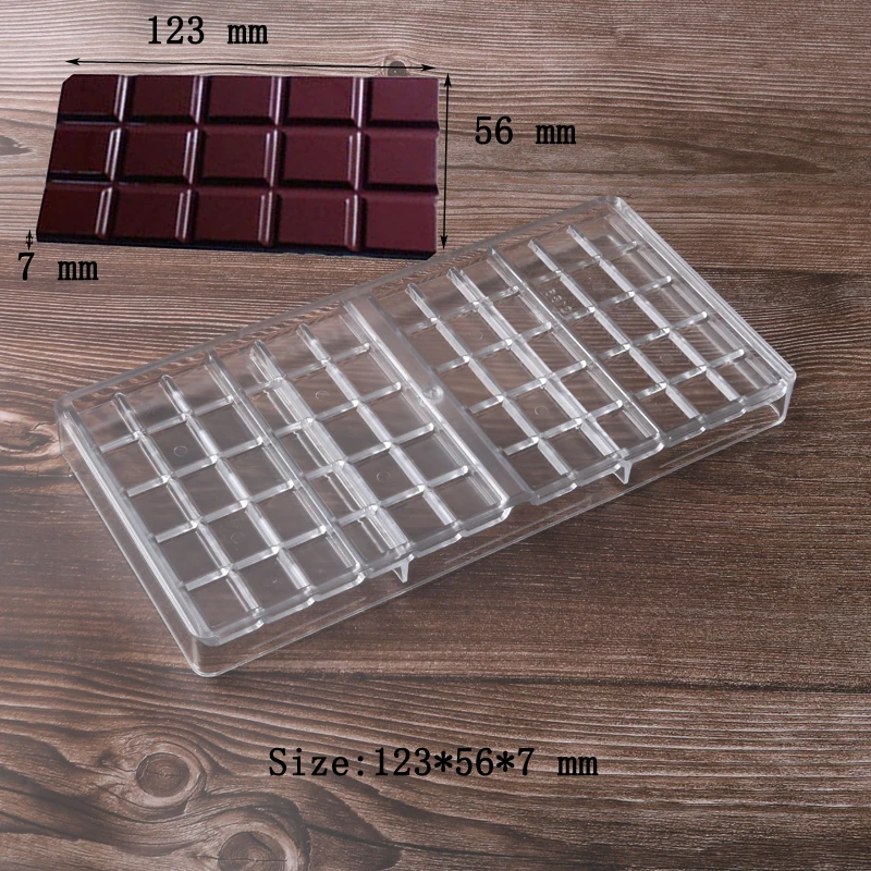 Meibum, 4 полости, сделай сам, 3 × 5, полосатая форма в клетку, форма для конфет, поликарбонат, форма для шоколада, вечерние формы для украшения торта, Кондитерская сковорода