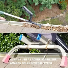 Gutter Cleaning Kit Downspout Screen Debris Scoop Home Garden Roof Cleaner Tool
