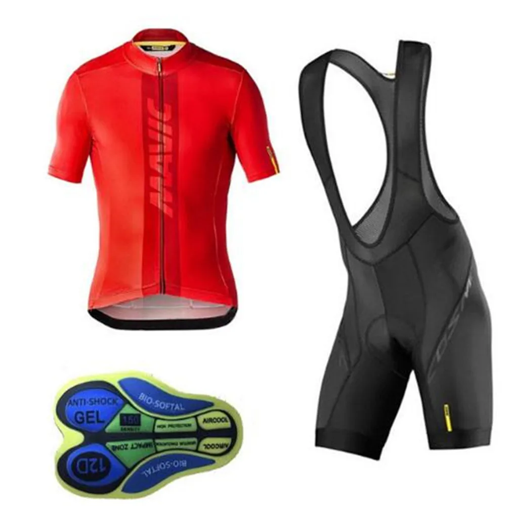 Pro Summer Black MAVIC Cycling Jersey Set MTB Bike Clothing MTB Bicycle Clothes Wear Maillot Ropa Ciclismo Men Cycling Set - Color: Picture Color