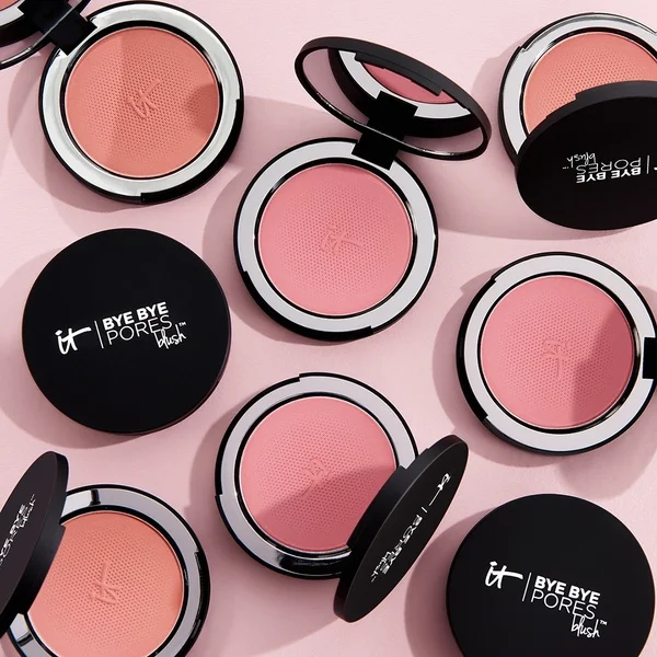 

Makeup Blusher Powder Palette IT High Lighter Face Contour Brighten Peach Blush Long Lasting Paints Natural Make Up