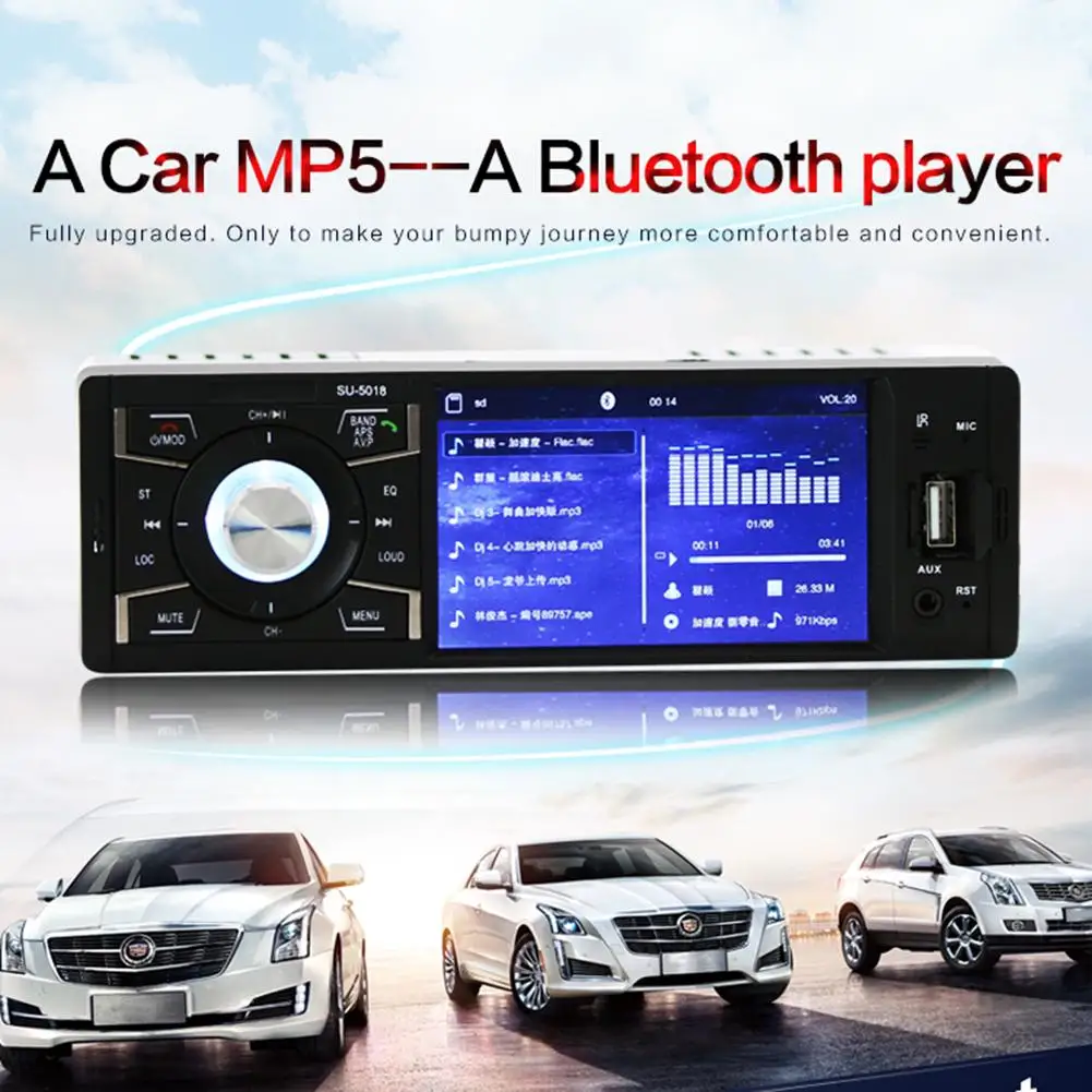 4,1 дюймов 1 Din автомобильный Радио Аудио Стерео fm-радио Bluetooth MP5 плеер можно подключить к камере заднего вида