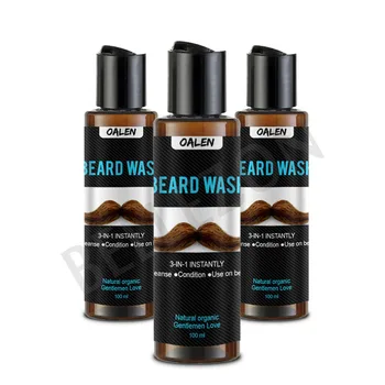 

100ml Men Beard Washing Shampoo Deep Cleansing Nourish Natural Repair Activation Luster Foam Care Fluid Barbe Beard Care For Men