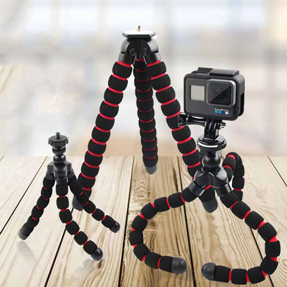 Мини Гибкая Губка Осьминог штатив для IPhone Xiaomi huawei тренога для смартфонов для Gopro аксессуары камеры с зажимом для телефона