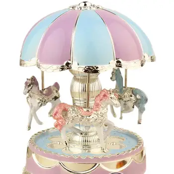 

Bright Dome Carousel Melody Music Box Night Light Lamps Room Decor Multi-Purpose