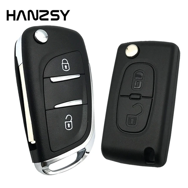 Coque de clé HU83 pliable, 2/3 boutons, étui pour clé de voiture, pour Peugeot  207 307 407 408 308 et citroën C4 C2, CE0536 - AliExpress