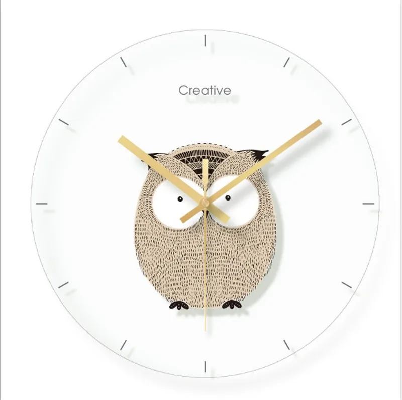 

Northern European-Style Cartoon Wall Clock Creative Mute dong wu zhong Bedroom Cute Clock CHILDREN'S Room Minimalist Modern Cloc