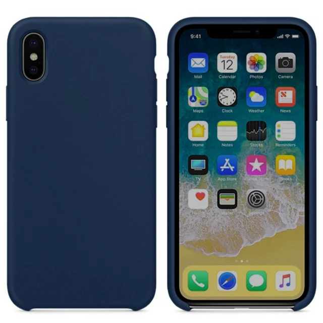 With Blister Box Жидкий роскошный силиконовый чехол с логотипом для Apple iPhone 7 8 Plus, задняя крышка для iPhone X Xs 11 Pro Max XR 6 6S 6 Plus etui - Цвет: With Blister Box