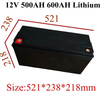 

Rechargeable 12V 500Ah 600Ah Lithium Li Ion Battery Pack with BMS for Solar Panel Accumulation System Motorhome +20A Charger