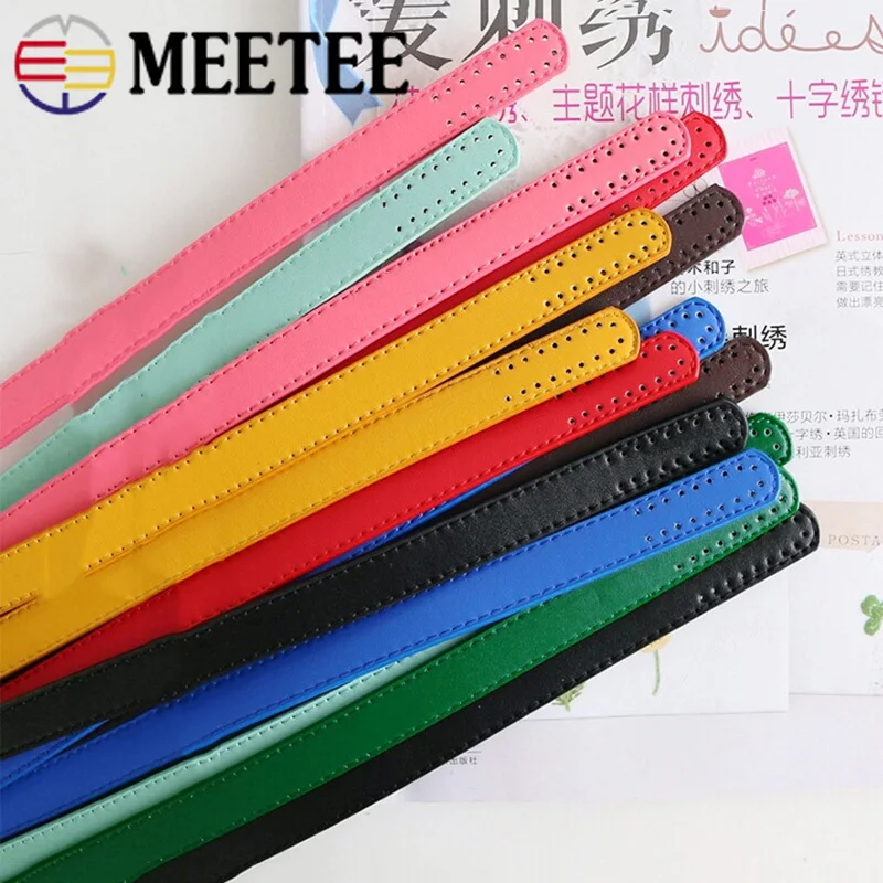 Meetee 65x1.8cm PU Bag Belt Strap Adjustable Chain Leather Handle Buckle for Handbag DIY Crafts Handmade Accessories BF235 | Дом и сад
