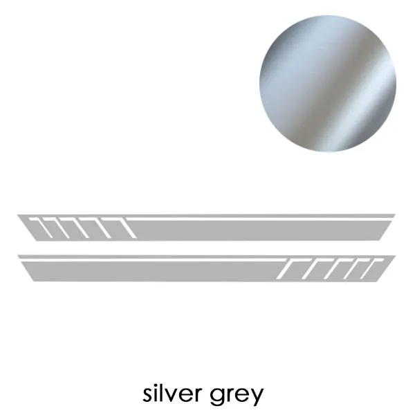 Silver Grey Автомобильный Стайлинг 5D углеродного волокна виниловая наклейка боковая юбка гоночные полосы наклейки для Mercedes Benz G63 AMG G класс аксессуары - Название цвета: Silver Grey