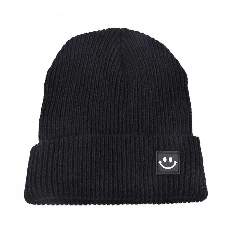 Fashion With Label Knitted Women Winter Hats Soft Autumn Cotton Striped Hat For Girls Hip Pop Hats