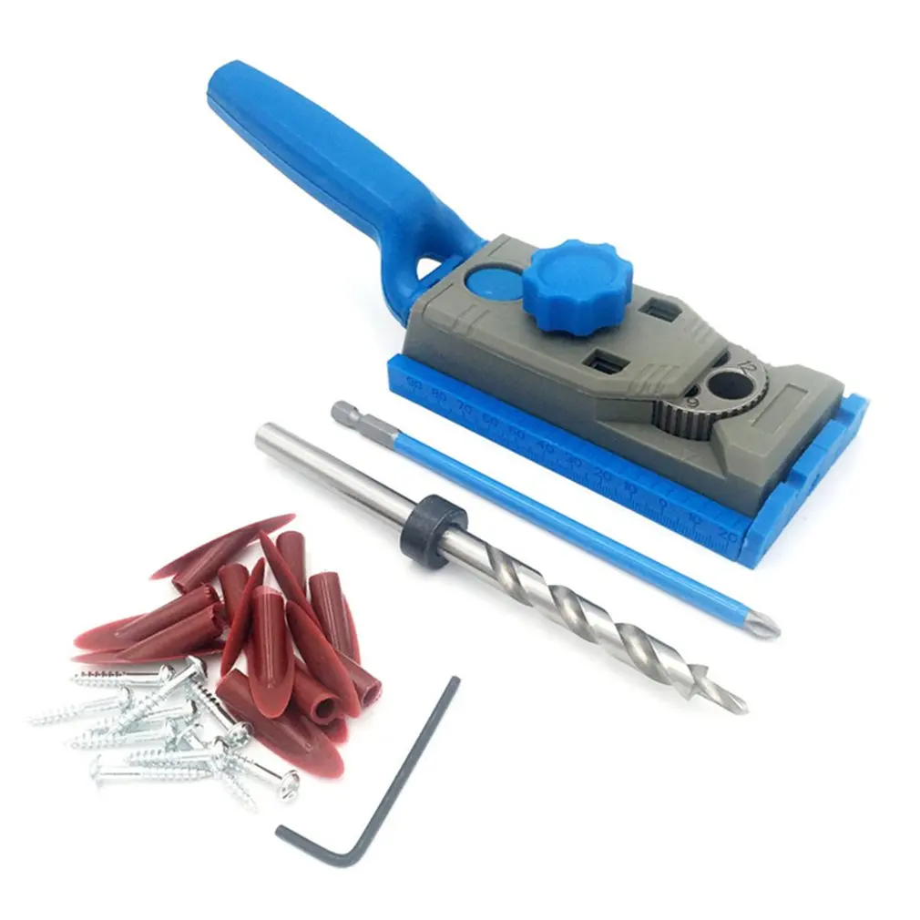 

9.5Mm Oblique Hole Locator With Scale Marking Drill Locator Woodworking Sheet Connector Woodworking Tools