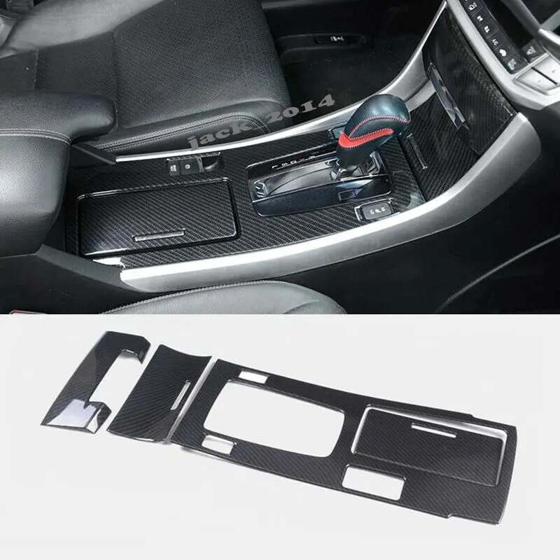 Коробка скоростей из углеродного волокна рамка Крышка отделка для Honda Accord 9th