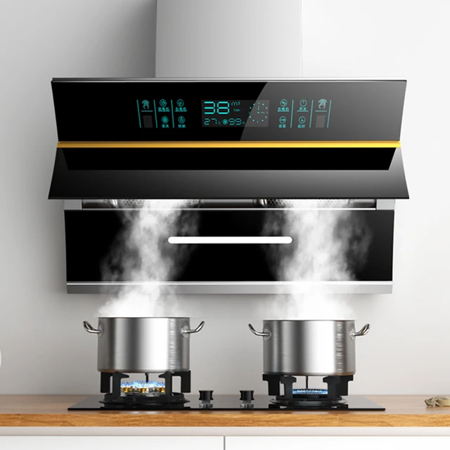 750MM Kitchen Extractor Hood Large Suction Range Hood Kitchen Wall-Mounted  Range Hood Household Side Suction Exhaust Hood - AliExpress