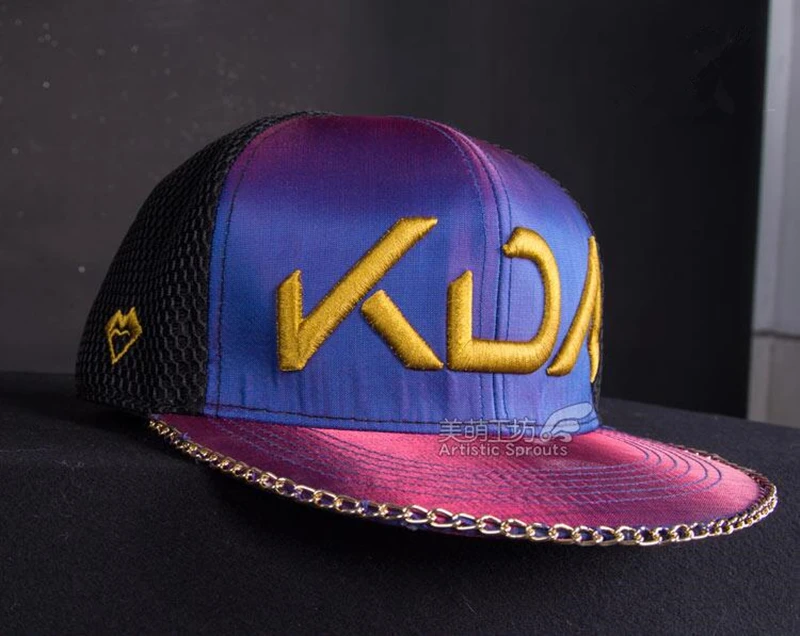 Akali Hat AKL KDA Кепка s для косплея реквизит хип-хоп бейсболка Snapback