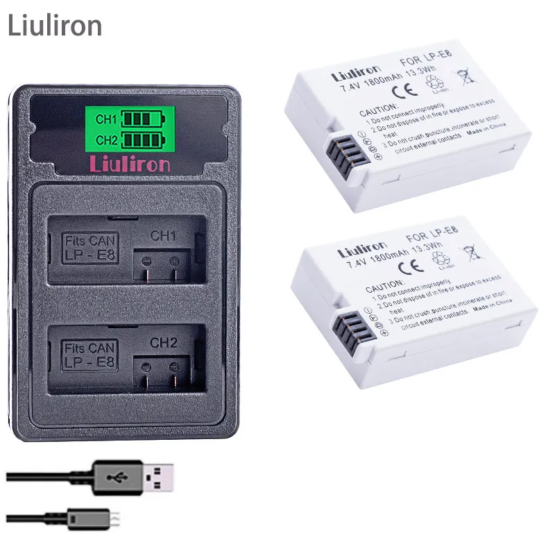 

1800mAh lpe8 LP-E8 LP E8 Li-ion Battery pack For Canon LP-E8 EOS 5D, 700D50D, 600D, 650 EOS Rebel T5i T3i
