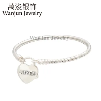 

Wanjun 100%925 Sterling Cubic Zirconia Valentine's Day Hot Sales Beloved You Xin Xing Kou Snake Bones Chain Gave GIRL'S of Gift