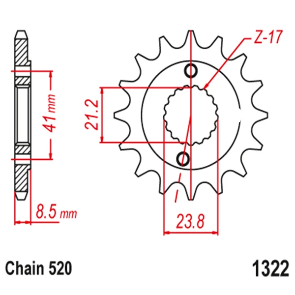 Для Honda Off Road CRM250 MD32 MD24 XR400 ATV TRX400 EX Sportrax 520 мотоциклетные передние звездочки ведущая шестерня
