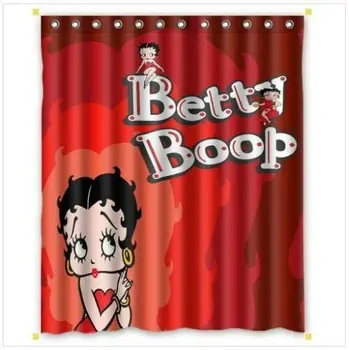 

Nouveau rideau de douche Betty boop salle de bain rideau de douche en tissu durable accessoires créatifs avec 12 crochets 180X18