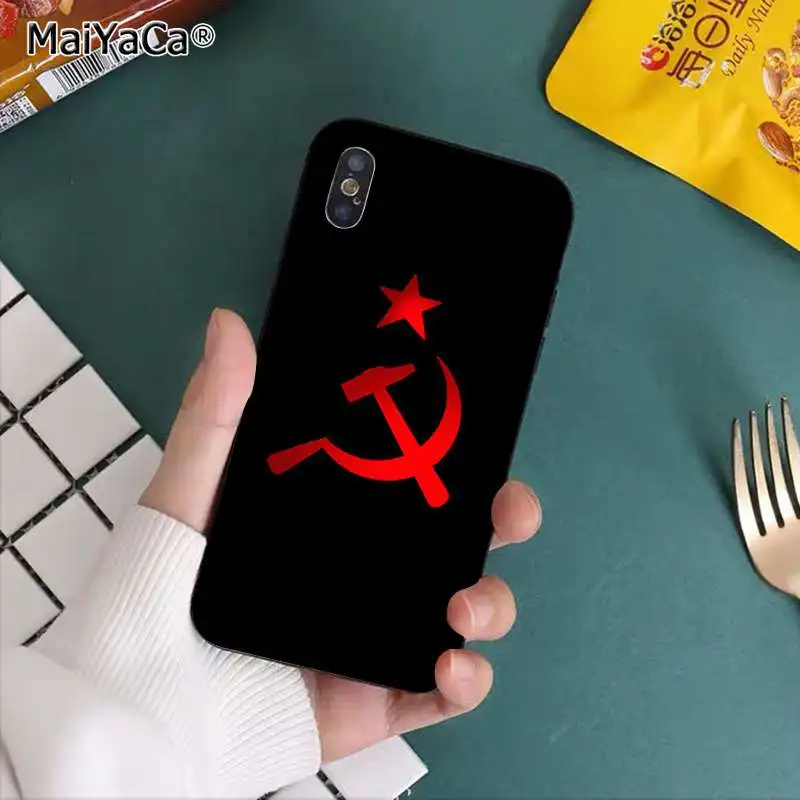MaiYaCa Советский Союз, СССР Гранж флаг TPU силиконовый чехол для телефона чехол для Apple iphone 11 pro 8 7 66S Plus iphone X XS MAX 5S SE XR - Цвет: A10