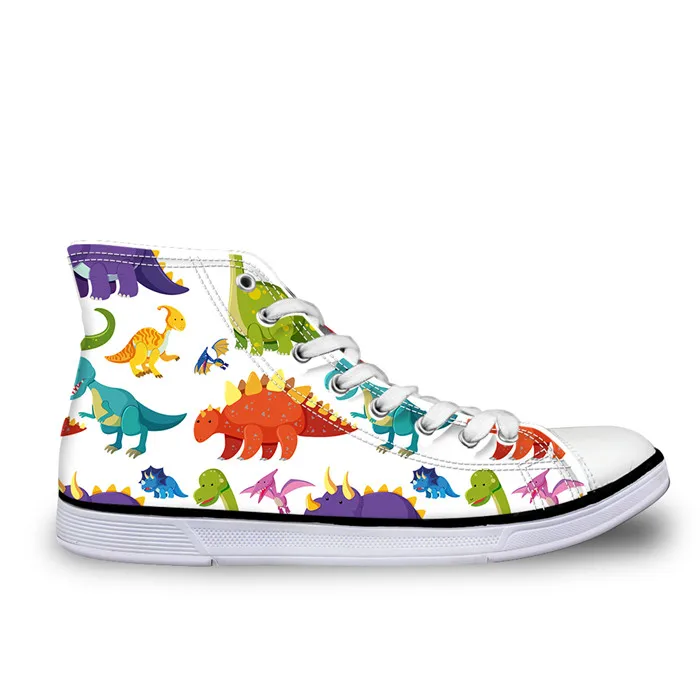 Children's Shoes Cute Dinosaur Kid New Fashion Vulcanized Shoes for Boys Girls Leisure Shoes Classic Casual Sneakers Customized - Цвет: LMDQK0006AK