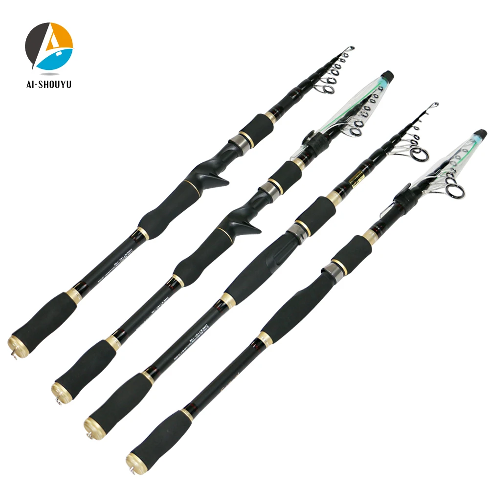 Prezzo AI SHOUYU Spinning Canne per la Pesca MH 1.8 m 3.6 m Spinning Canna Da Pesca Telescopica Canna Da Pesca In Fibra di Carbonio Casting canna da pesca