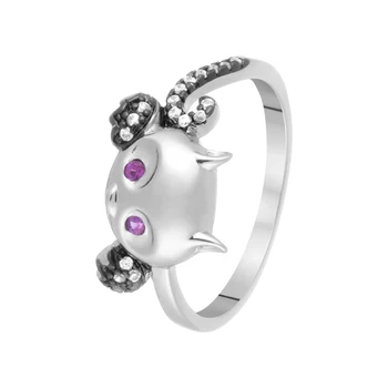 

Кольцо из серебра с корундом и фианитами R00906