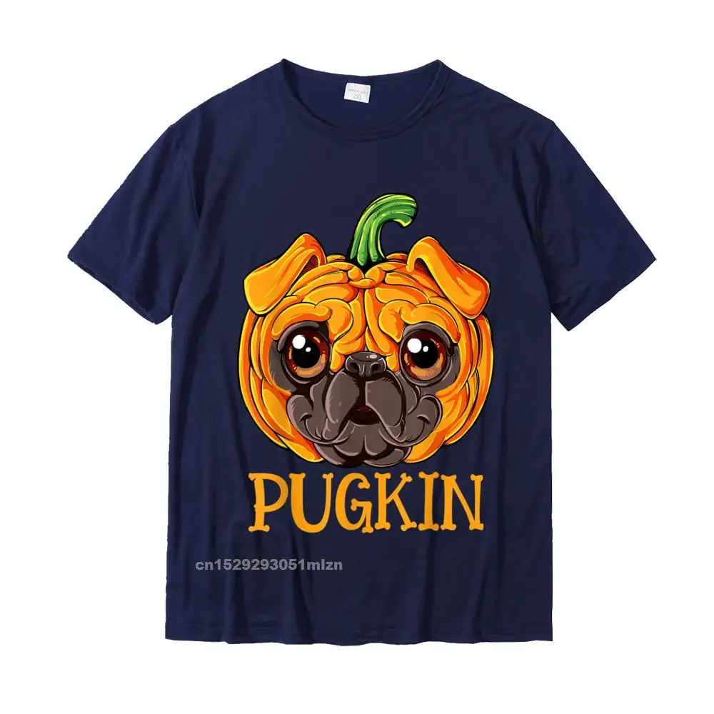 Tops & Tees Casual Labor Day Family Fashionable Short Sleeve 100% Cotton Crew Neck Men Tshirts Fashionable Tees Pugkin Pug Pumpkin T shirt Halloween Kids Boys Thanksgiving T-Shirt__4496 navy