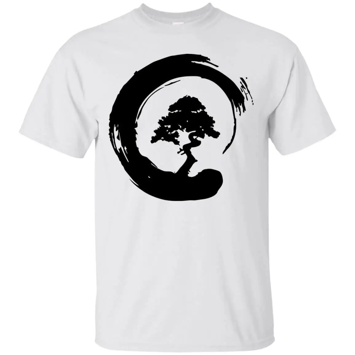 Мужская футболка бонсай дерево Энсо круг-буддизм дзен каллиграфия Футболка