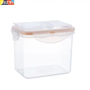 

1l/1.8l Large Capacity Food Container Transparent Plastic Sealed Storage Box For Grains Fruits Beans Storage Boxes