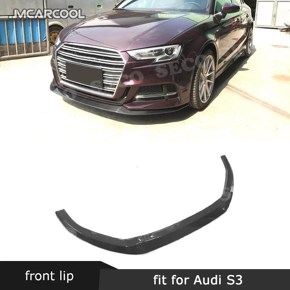 Спойлер на передний бампер из углеродного волокна для Audi A3 Sline S3 Sedan 4 door Not Standard 2017