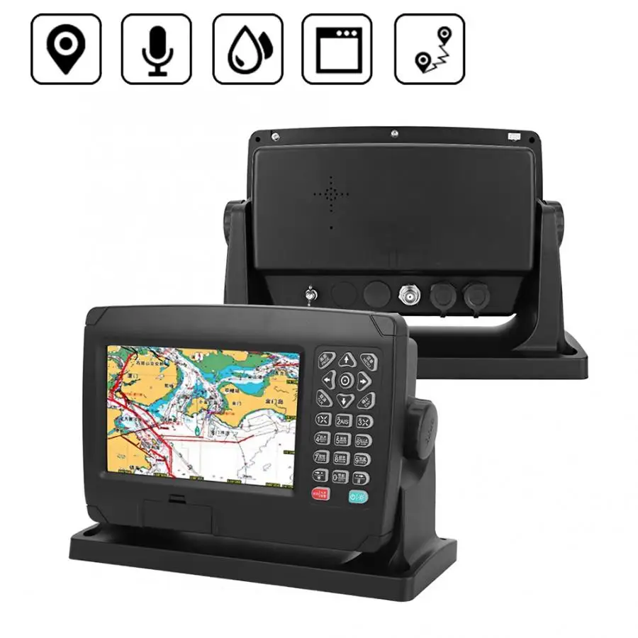 XF-607 7 inch Color Display Marine GPS Navigator Navigation Locator With Chart Antenna 12-36V Marine Boat GPS Navigator