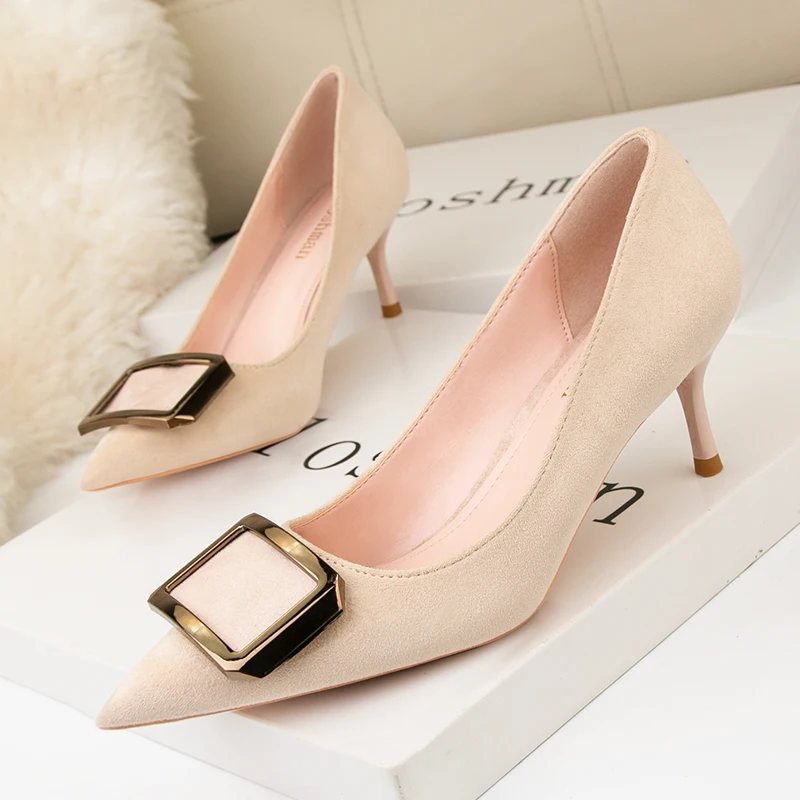 Women's High Heels Pumps Sexy Party Office Ladies 2021 Brand Luxury Designers Woman Thin Heels Pointed Toe Fashion Ladies Shoes