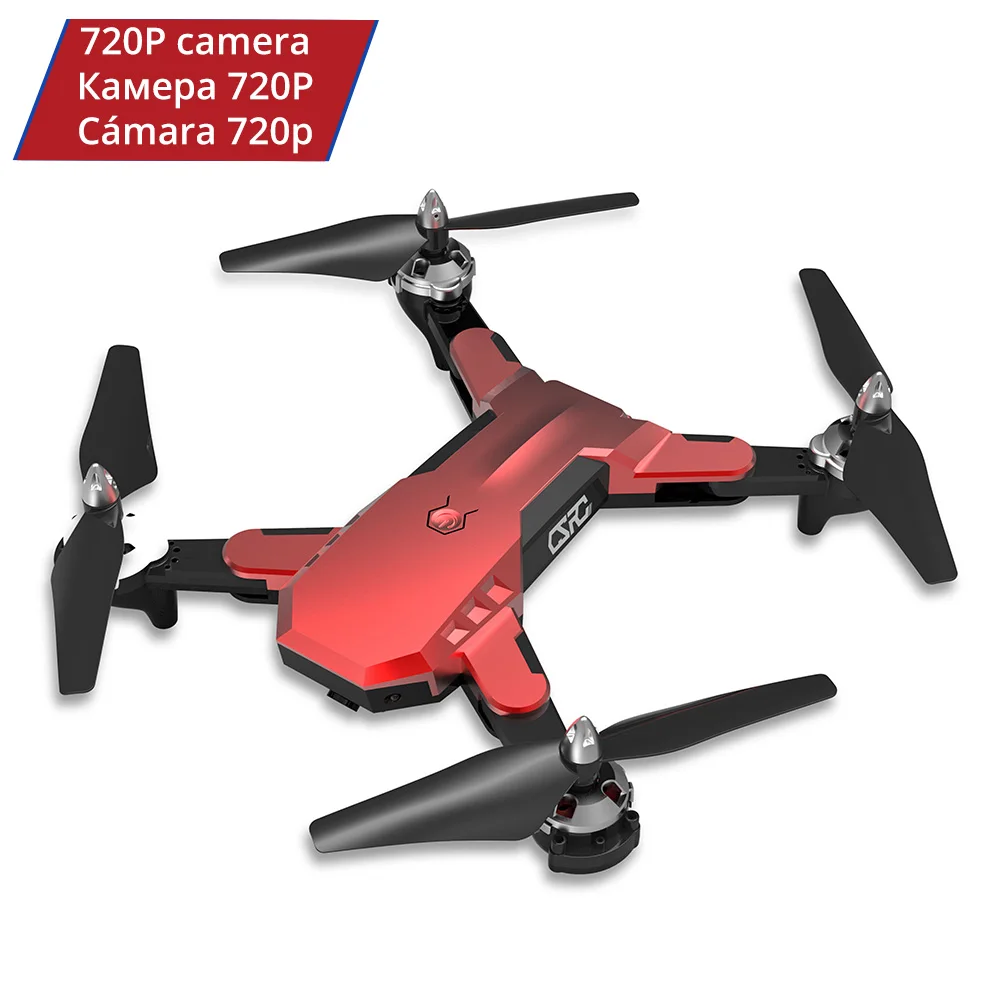 FPV Wifi Дроны с камерой HD 2MP 720p широкоугольная камера Дистанционное управление Квадрокоптер для селфи, Дрон RC вертолет Дрон 2,4 Ghz - Цвет: JC-RC-7-1080P-RD