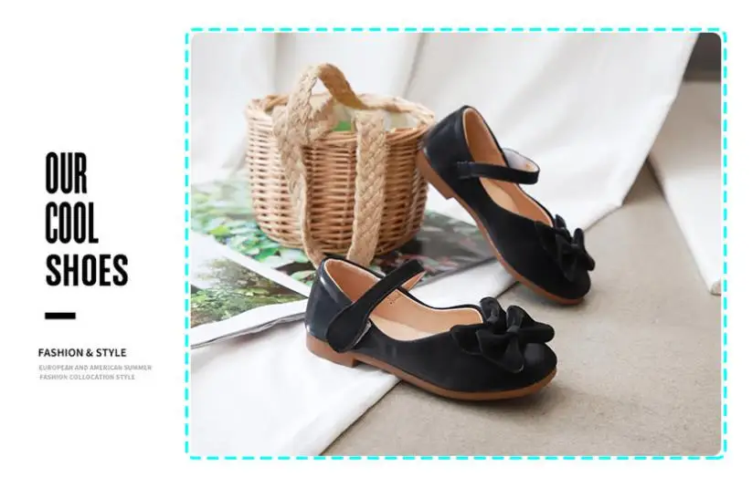 Cute girl shoes fashion lace bow children's shoes party dance princess girl flower shoes for girls soft cute shoes school party