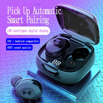 

Lark New XG8 Bluetooth 5.0 Headephones TWS True Wireless IPX5 Waterproof Binaural Charging Bin LED Display Smart Touch Headsets