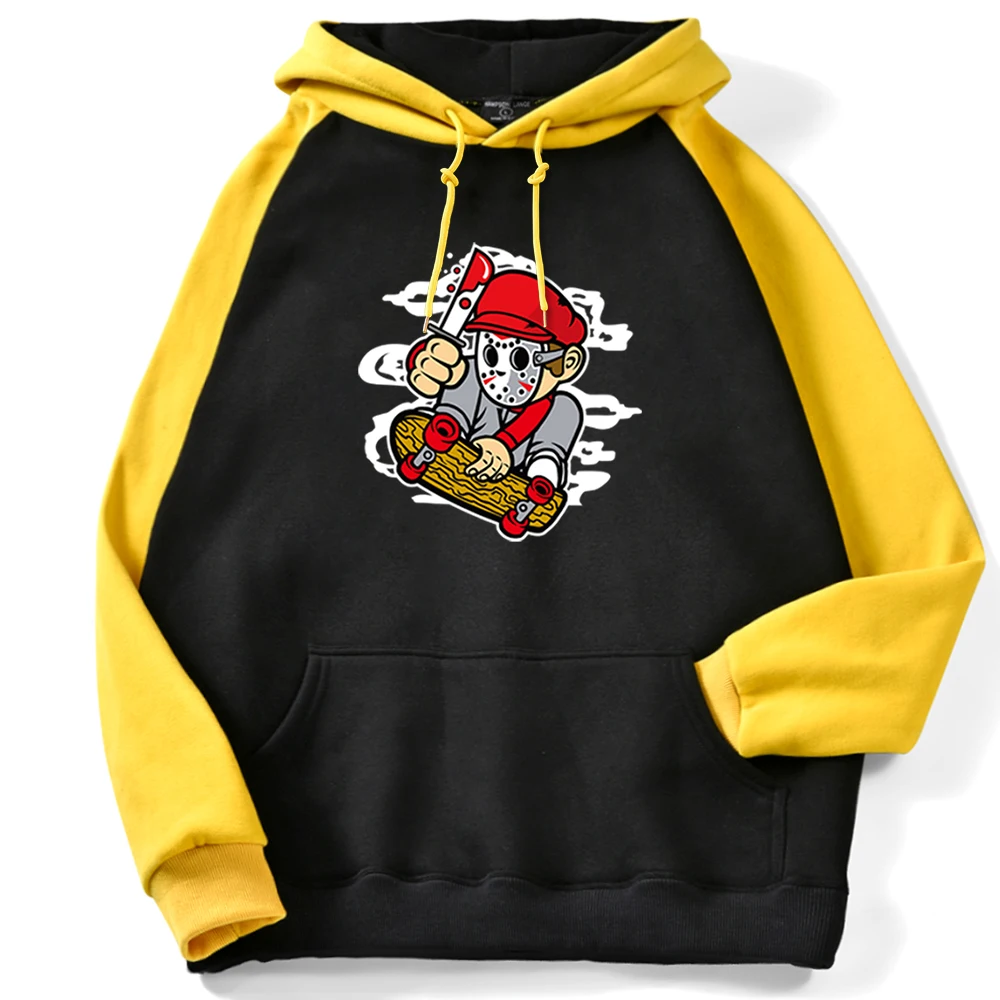 

Skateboarding Jason Printing Autumn Hoodie Womens Punk Plus Size Hoodies For Girls Kpop Warm Women Raglan Sweatshirt And Hoodie